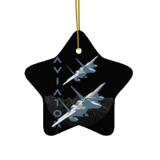 Aviator F-15 Eagle Ceramic Ornaments