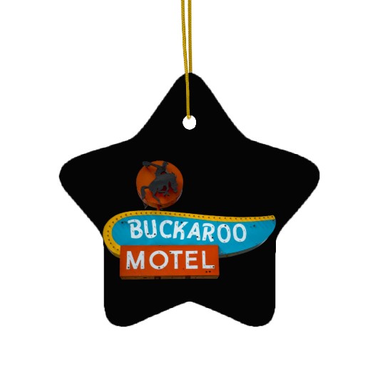 Buckaroo Motel Sign Route 66 Tucumcari New Mexico Ceramic Ornaments