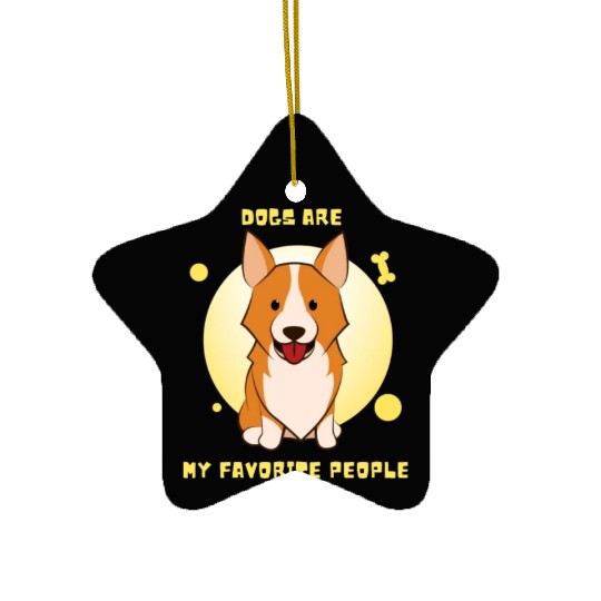 Dogs Are My Favorite People Ceramic Ornaments