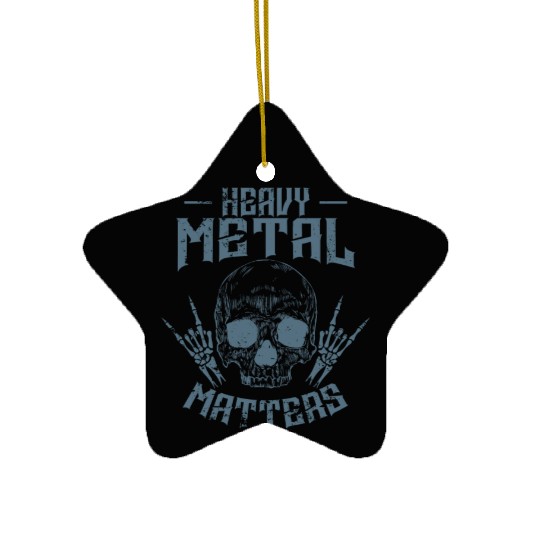 Heavy Metal Matters Bonehead Music Ceramic Ornaments