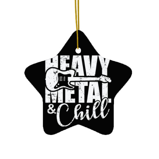 Heavy Metal and Chill Music Band Genre Ceramic Ornaments