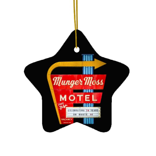 Munger Moss Motel Sign Route 66 Lebanon MO Ceramic Ornaments