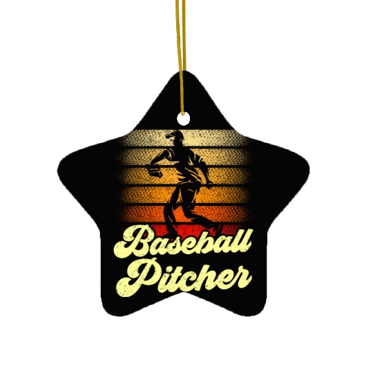 Baseball Pitcher Player Hobby Sayings Ceramic Ornaments