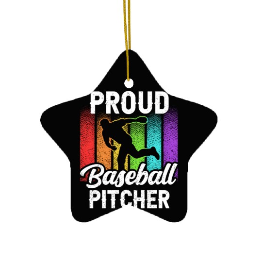 Proud Baseball Pitcher Sayings Player Hobby Ceramic Ornaments