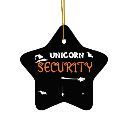 Unicorn Security - Halloween Ceramic Ornaments
