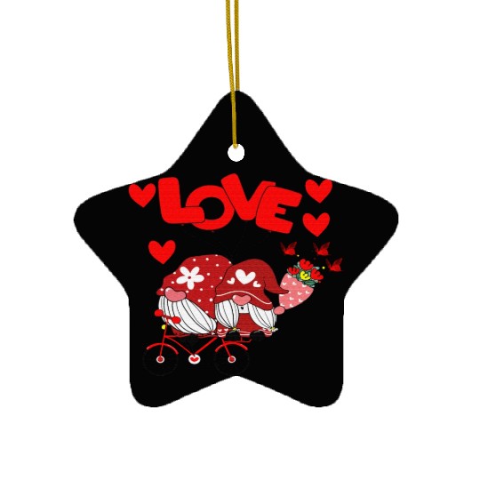 Valentines Day Gnomes Love Funny Boys Girls Kids Ceramic Ornaments