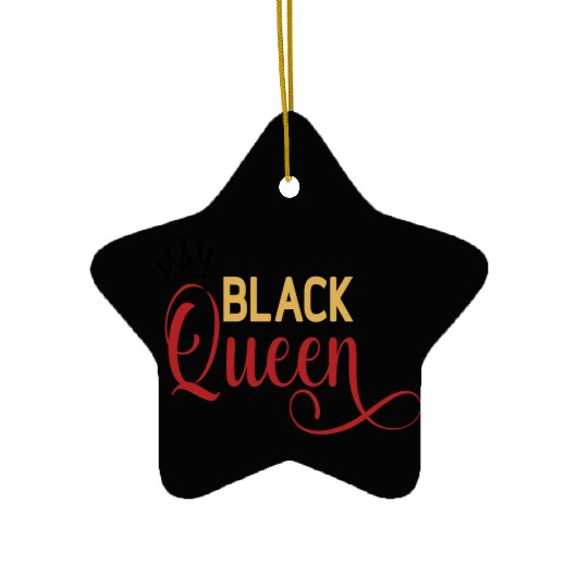Black queen Ceramic Ornaments