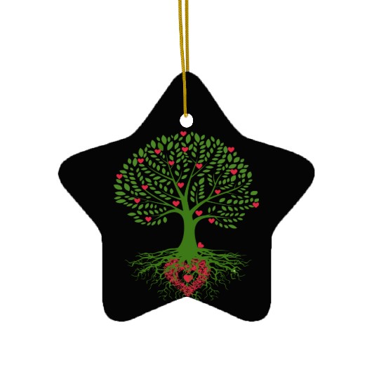 Tree - love Ceramic Ornaments