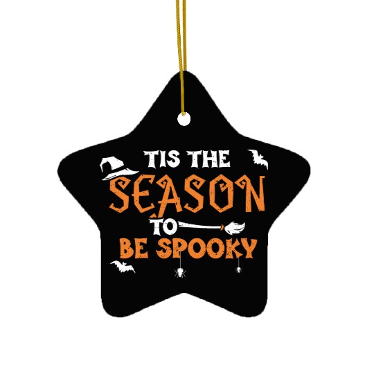 Tis The Season To Be Spooky Ceramic Ornaments