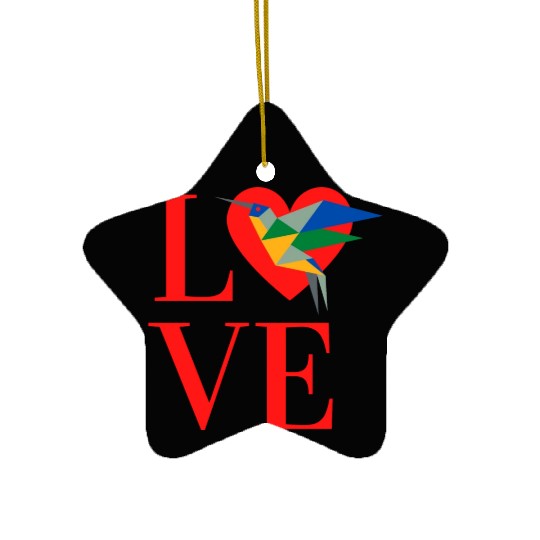 We Love Hummingbird Ceramic Ornaments For Hummingbird lover