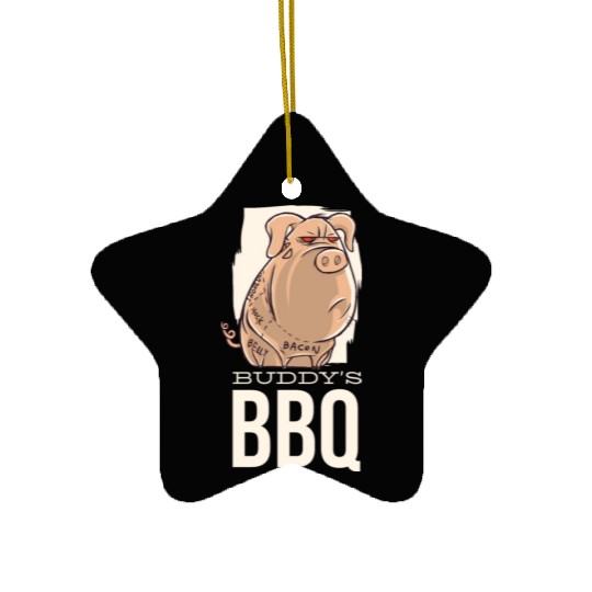 Buddy's BBQ Bacon Pig Buddy's BBQ Bacon Pig inspir Ceramic Ornaments