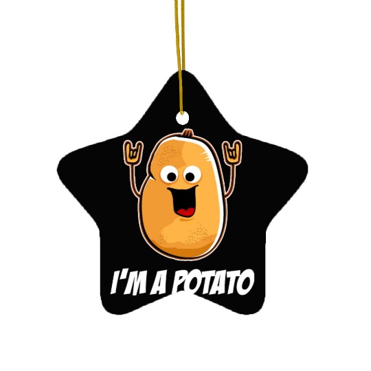 I'm A Potato Sweet Potato Ceramic Ornaments