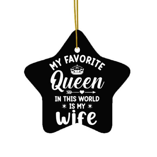 I love my wife valentines day787 Ceramic Ornaments