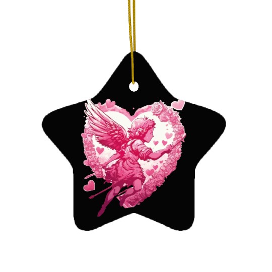 funny Cupid Valentine's Day girls Ceramic Ornaments