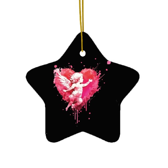 funny Cupid Valentine's Day girls Ceramic Ornaments