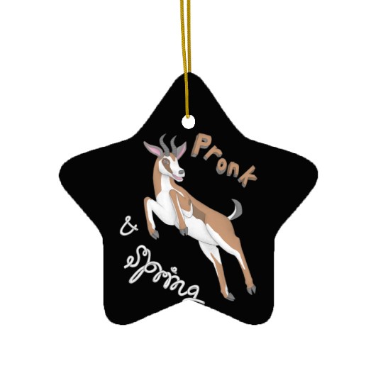 Pronk and Spring Springbok Ceramic Ornaments