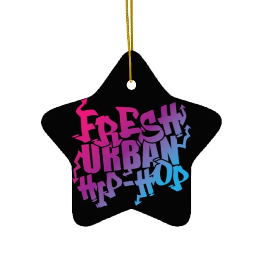 Fresh Urban Hip Hop Music Direction Rap Ceramic Ornaments