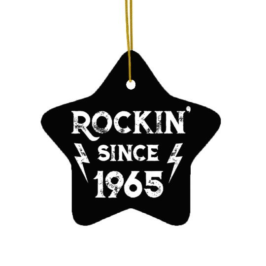 57 Year Old: Classic Rock 1965 57th Birthdayfantas Ceramic Ornaments