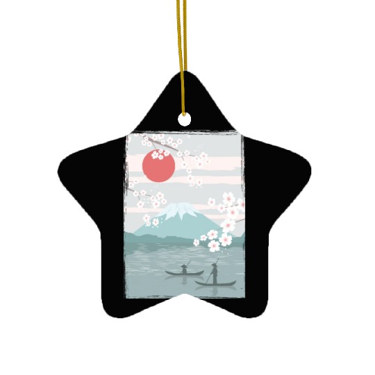 Cherry Blossom Fuji Cherry Tree Japan Ceramic Ornaments