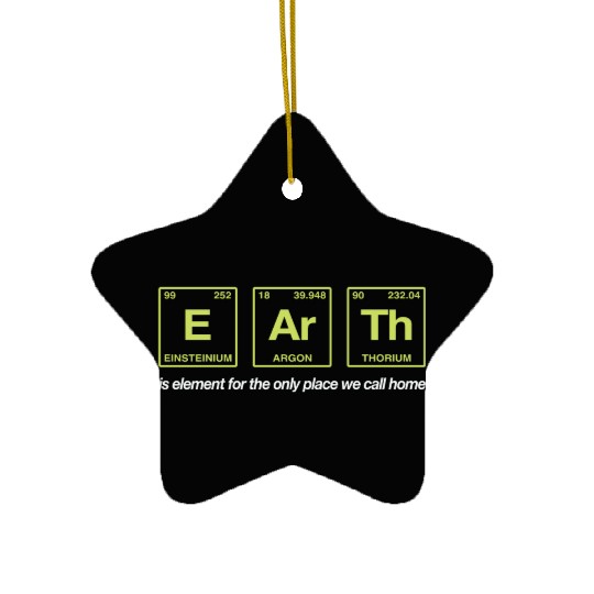 EARTH - written in elements of the periodic table Ceramic Ornaments