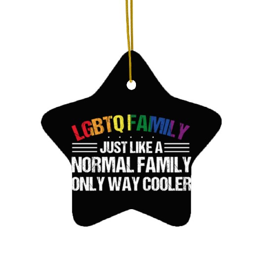 LGBTQ Family Gay Pride Month Rainbow Ceramic Ornaments