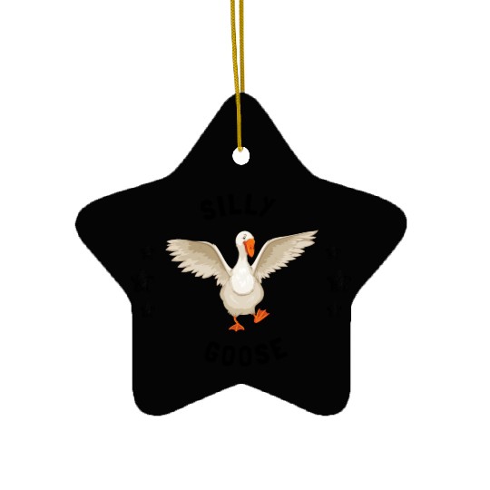 silly goose Ceramic Ornaments