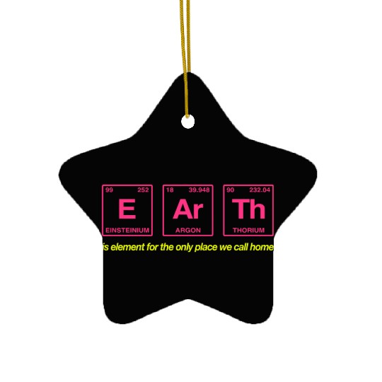 EARTH - written in elements of the periodic table Ceramic Ornaments