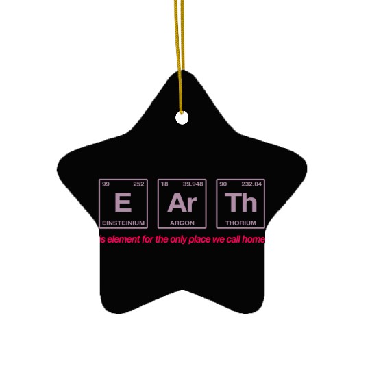 EARTH - written in elements of the periodic table Ceramic Ornaments