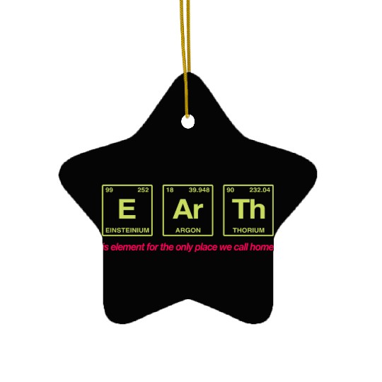 EARTH - written in elements of the periodic table Ceramic Ornaments