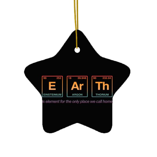 EARTH - written in elements of the periodic table Ceramic Ornaments