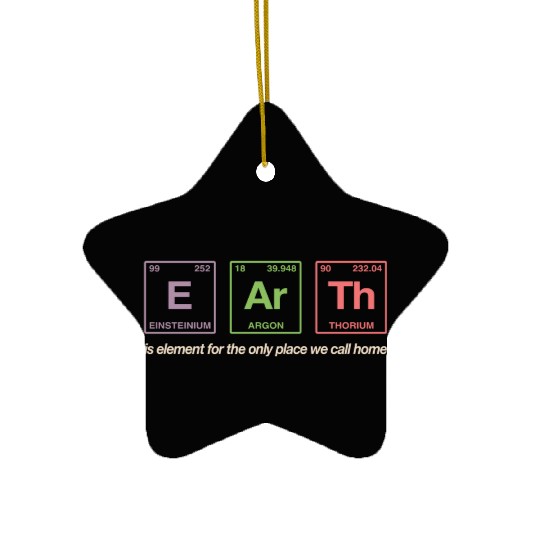 EARTH - written in elements of the periodic table Ceramic Ornaments