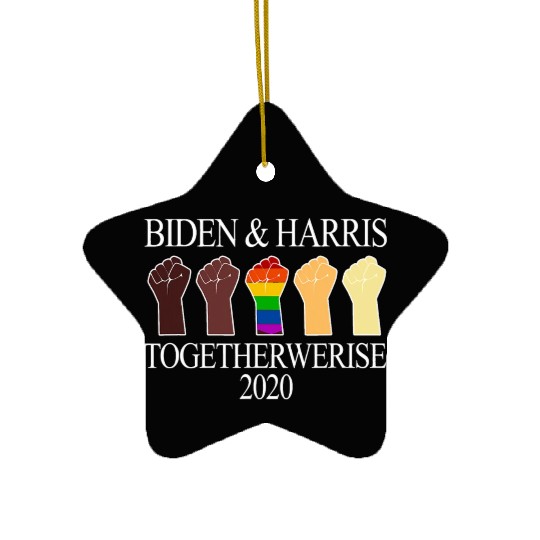 Joe Biden Kamala Harris LGBT Biden Harris 2020 Ceramic Ornaments