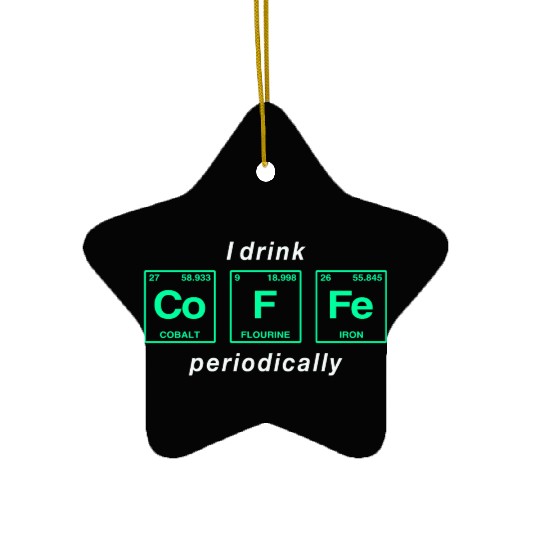 COFFEE - with elements of the periodic table Ceramic Ornaments