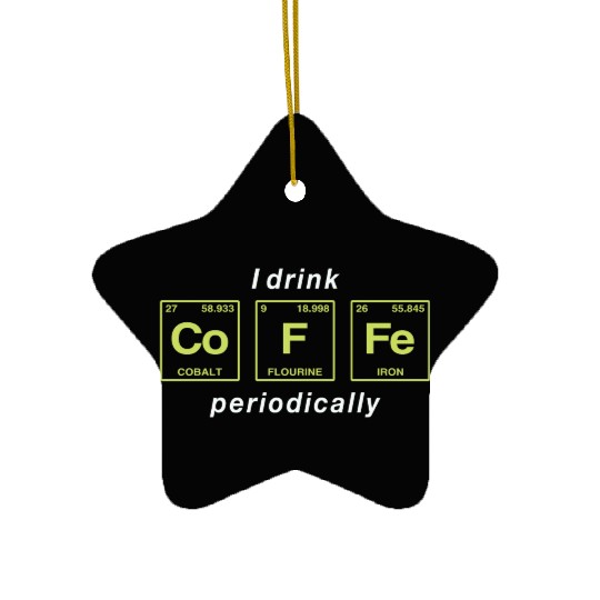 COFFEE - with elements of the periodic table Ceramic Ornaments