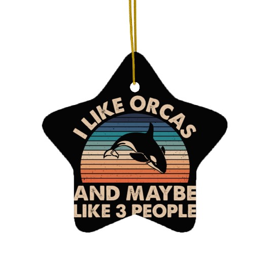 King Orca, Ruler of the Seas Ceramic Ornaments