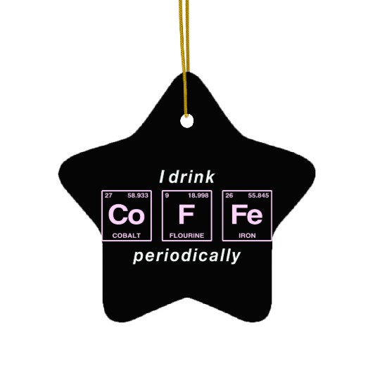 COFFEE - with elements of the periodic table Ceramic Ornaments