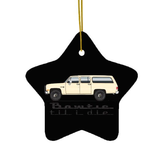 bowtie Santa Fe Tan Ceramic Ornaments
