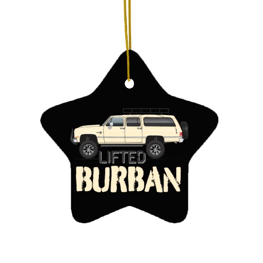 burban Santa Fe Tan Ceramic Ornaments