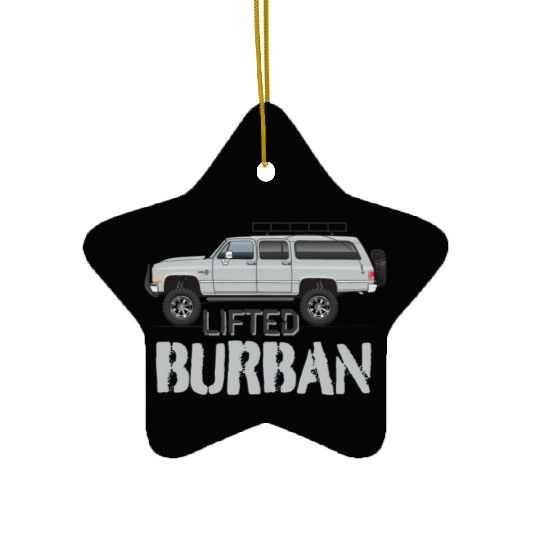 burban Light Silver Ceramic Ornaments