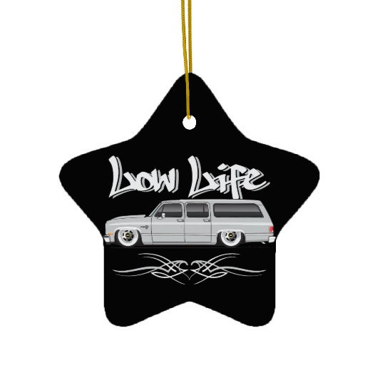 low life Light Silver Ceramic Ornaments
