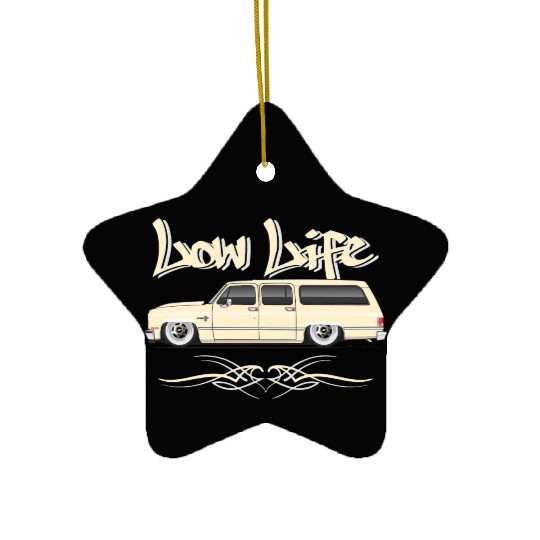 low life Santa Fe Tan Ceramic Ornaments