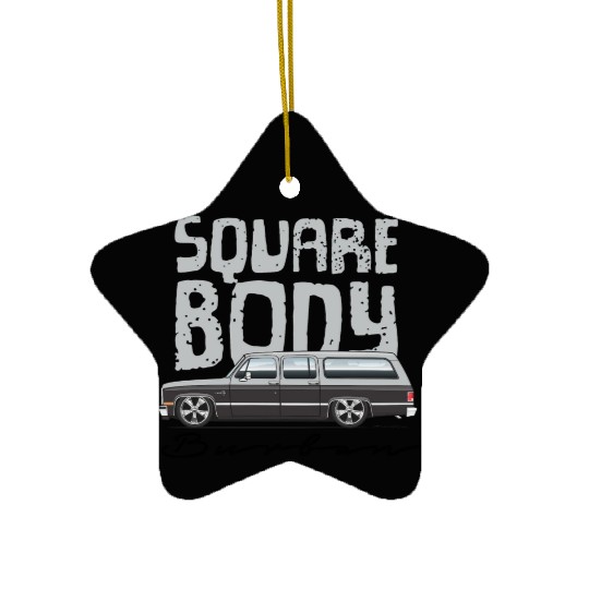 square body Light Silver Ceramic Ornaments