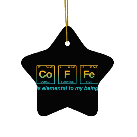 COFFEE - with elements of the periodic table Ceramic Ornaments