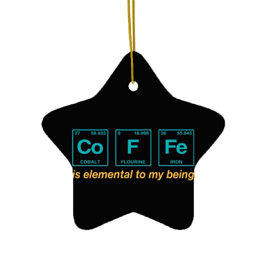 COFFEE - with elements of the periodic table Ceramic Ornaments