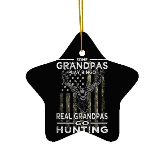 Buck Deer Hunting American Camouflage Ceramic Ornaments