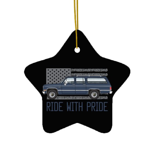 ride Midnight Blue Ceramic Ornaments