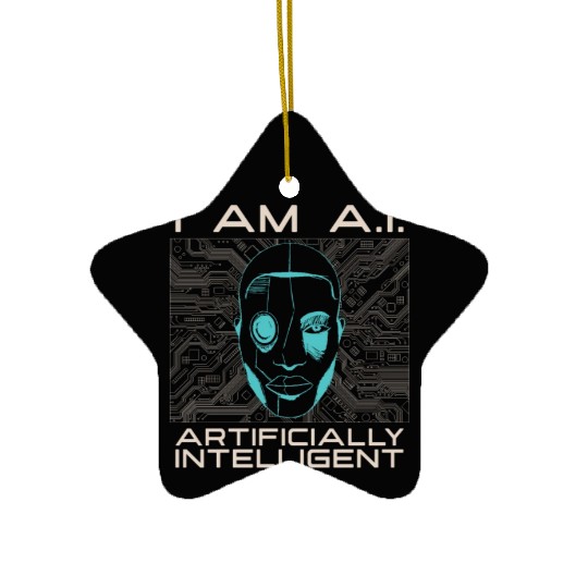Artificial Intelligence I Am A.I Computer Science Ceramic Ornaments