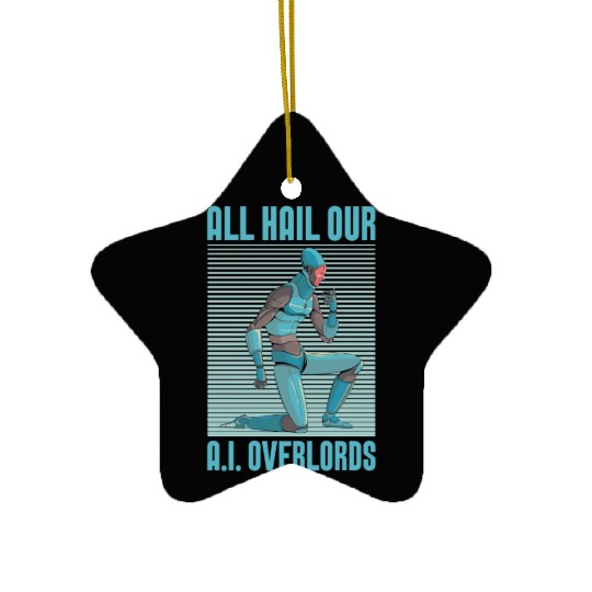 Artificial Intelligence All Hail Our A.I Engineer Ceramic Ornaments
