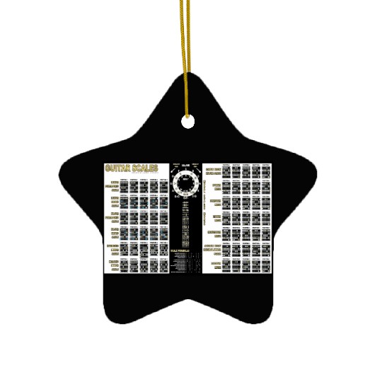 Guitar Scales, Formulas, Circle Of 4ths & 5ths Ceramic Ornaments