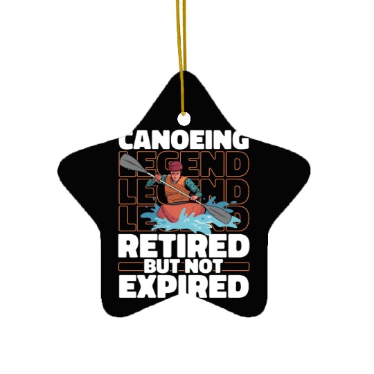 Canoe Canoeing Canoeist Retired Ceramic Ornaments